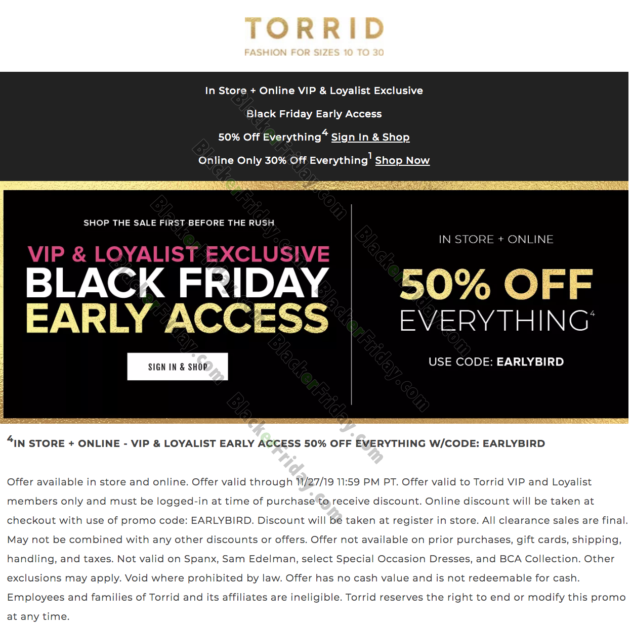 Torrid Black Friday 2022 Sale ☀ Ad ...