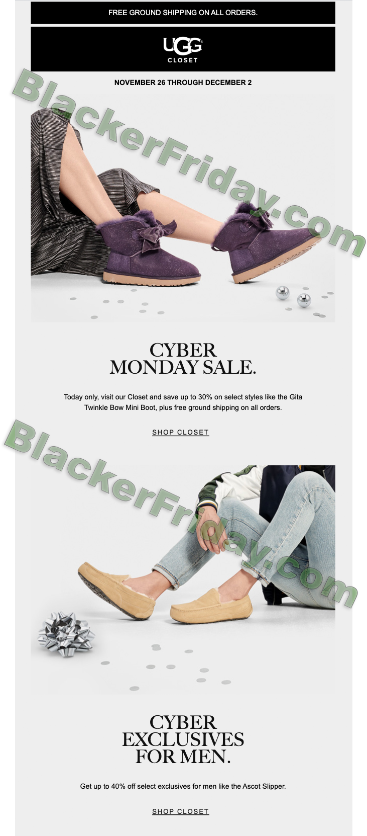 ugg australia cyber monday