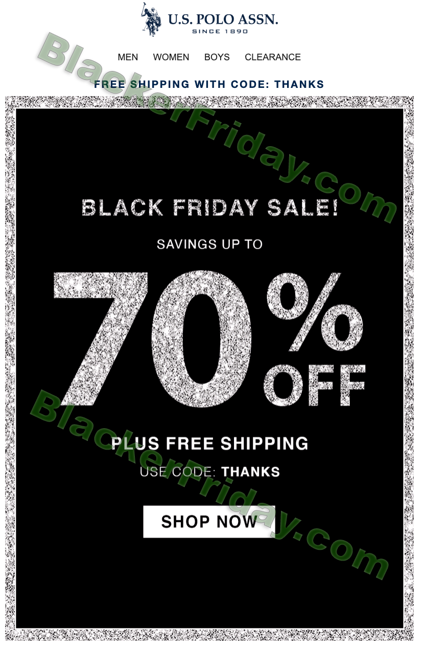 US Polo Assn. Black Friday 2020 Sale 