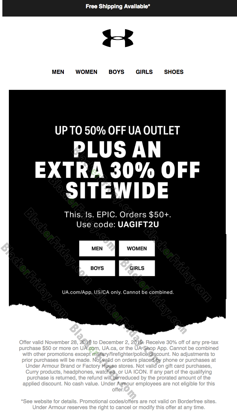 under armour promo code december 2018