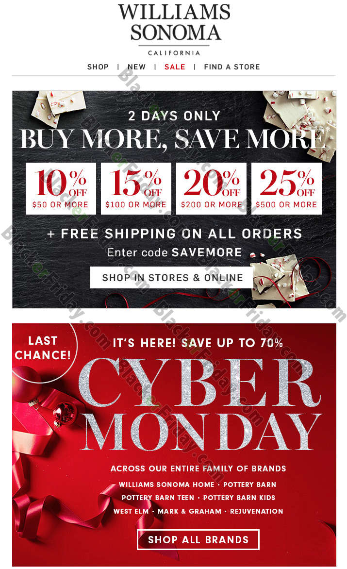 Williams Sonoma Cyber Monday 2020 Sale What To Expect Blacker Friday