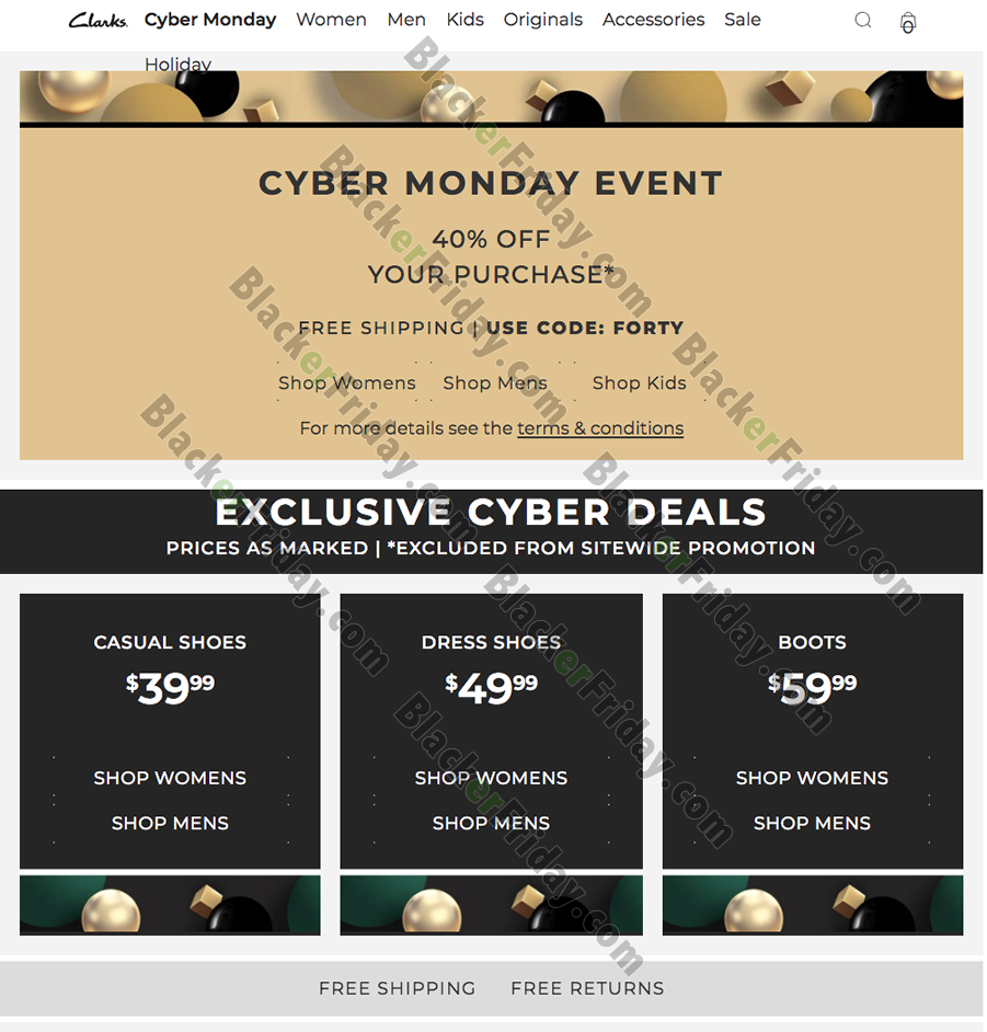 clarks cyber monday