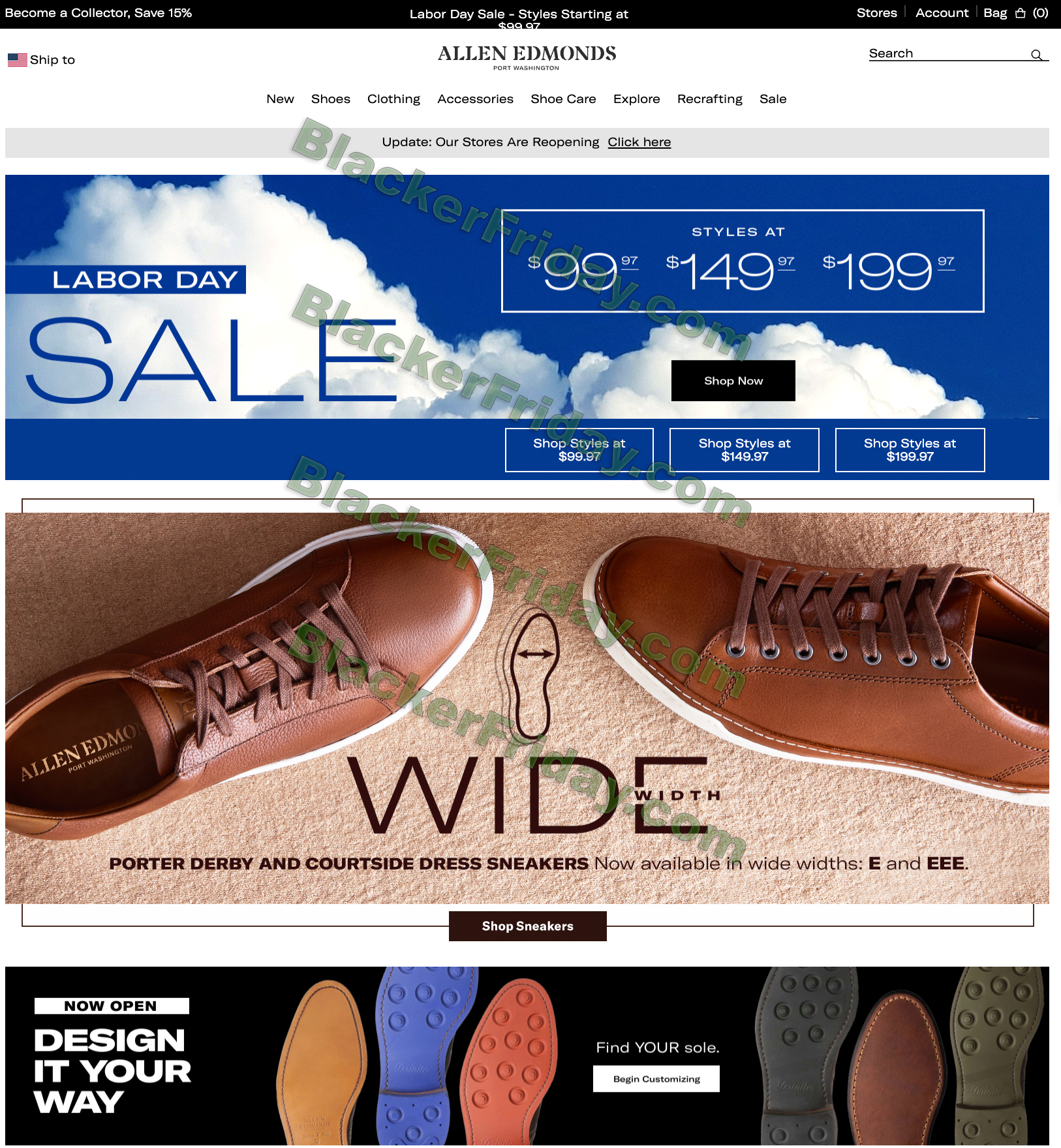 allen edmonds labor day sale