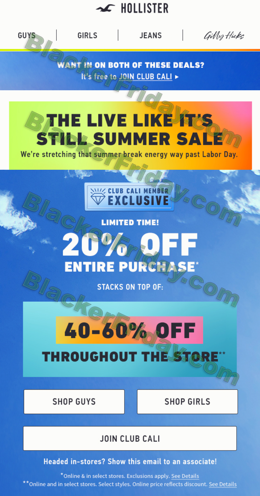 hollister labor day sale 2019