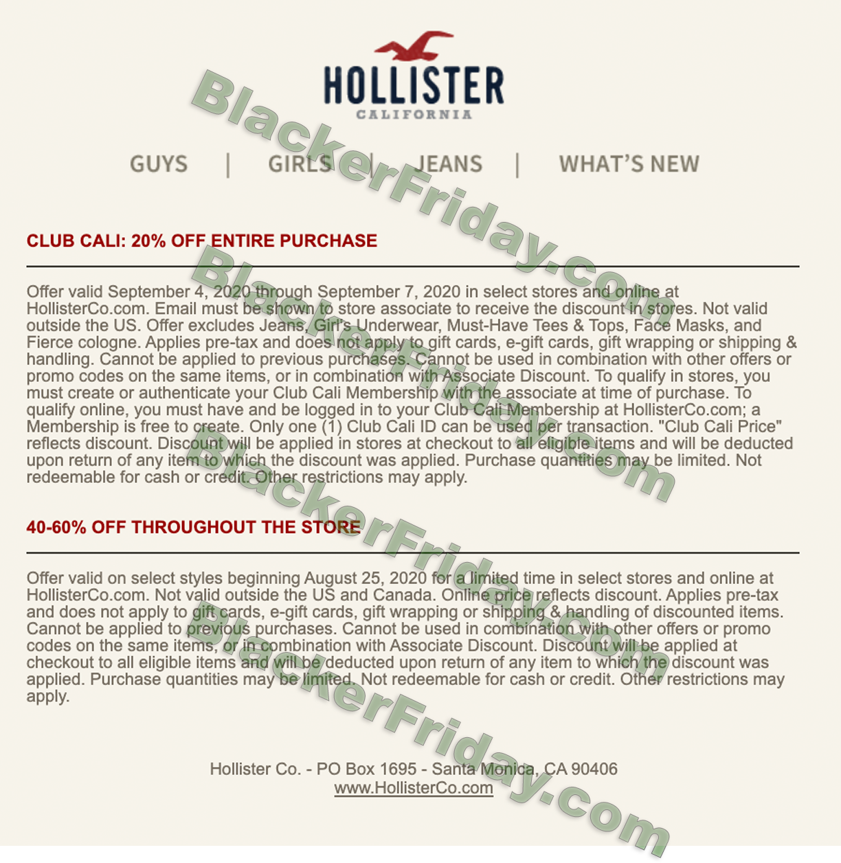 hollister labor day sale