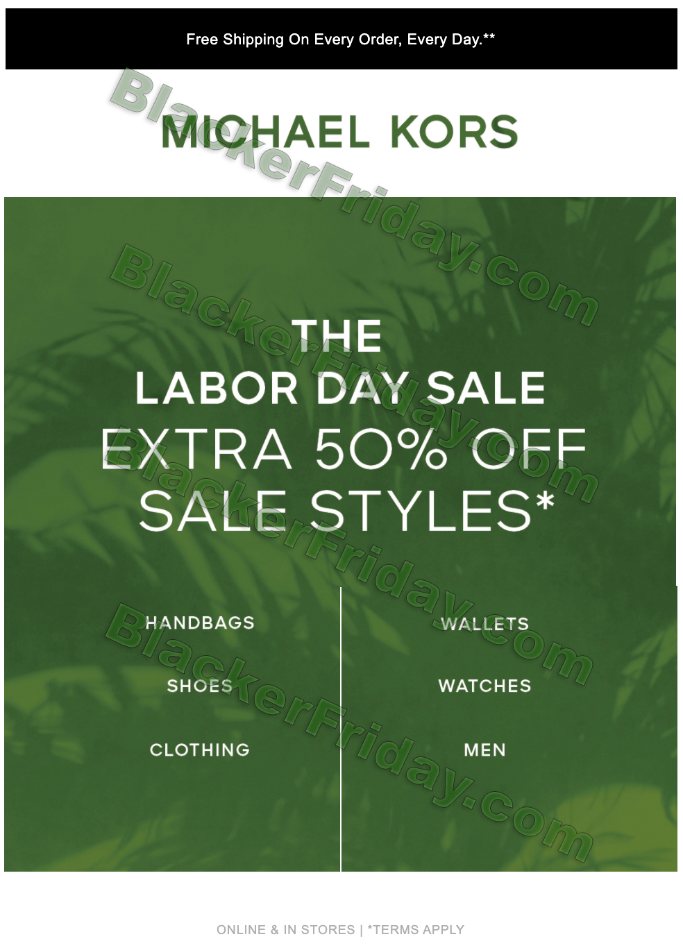 michael kors labor day sale 2019