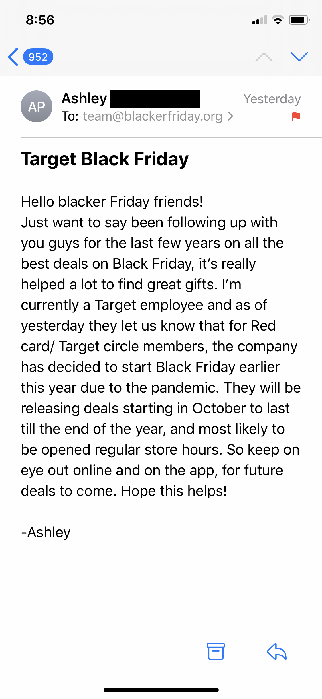 Early Black Friday Sales Target