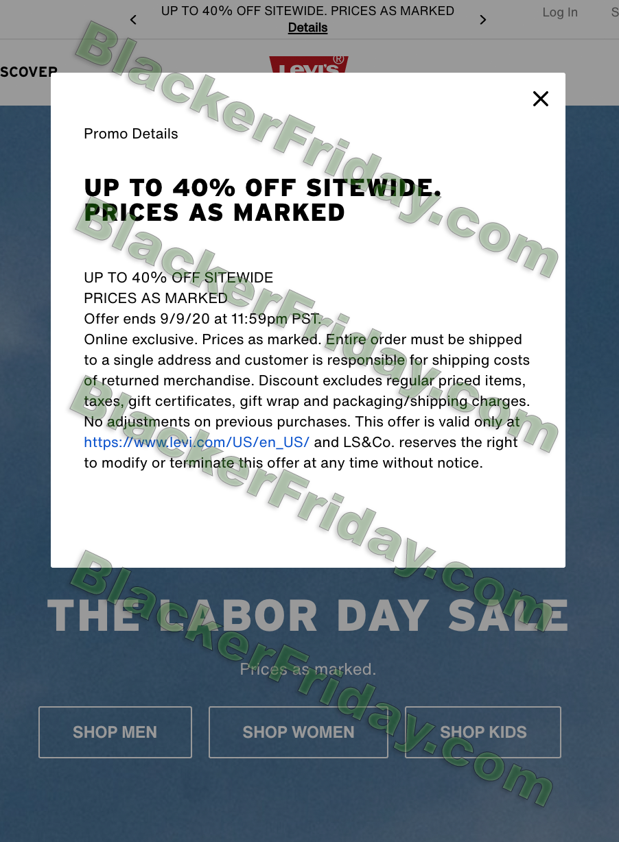 levis labor day sale