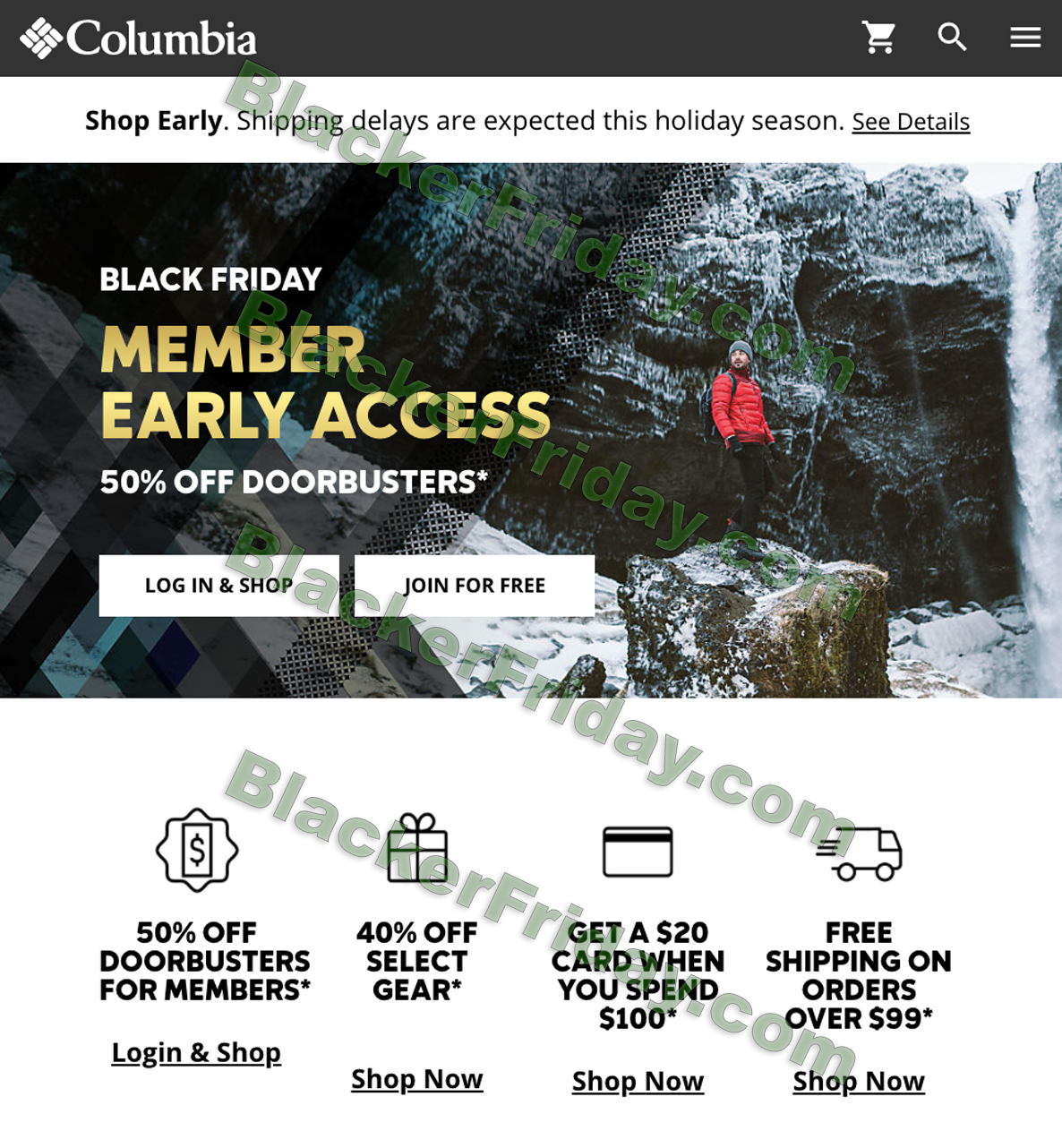 columbia sportswear black friday