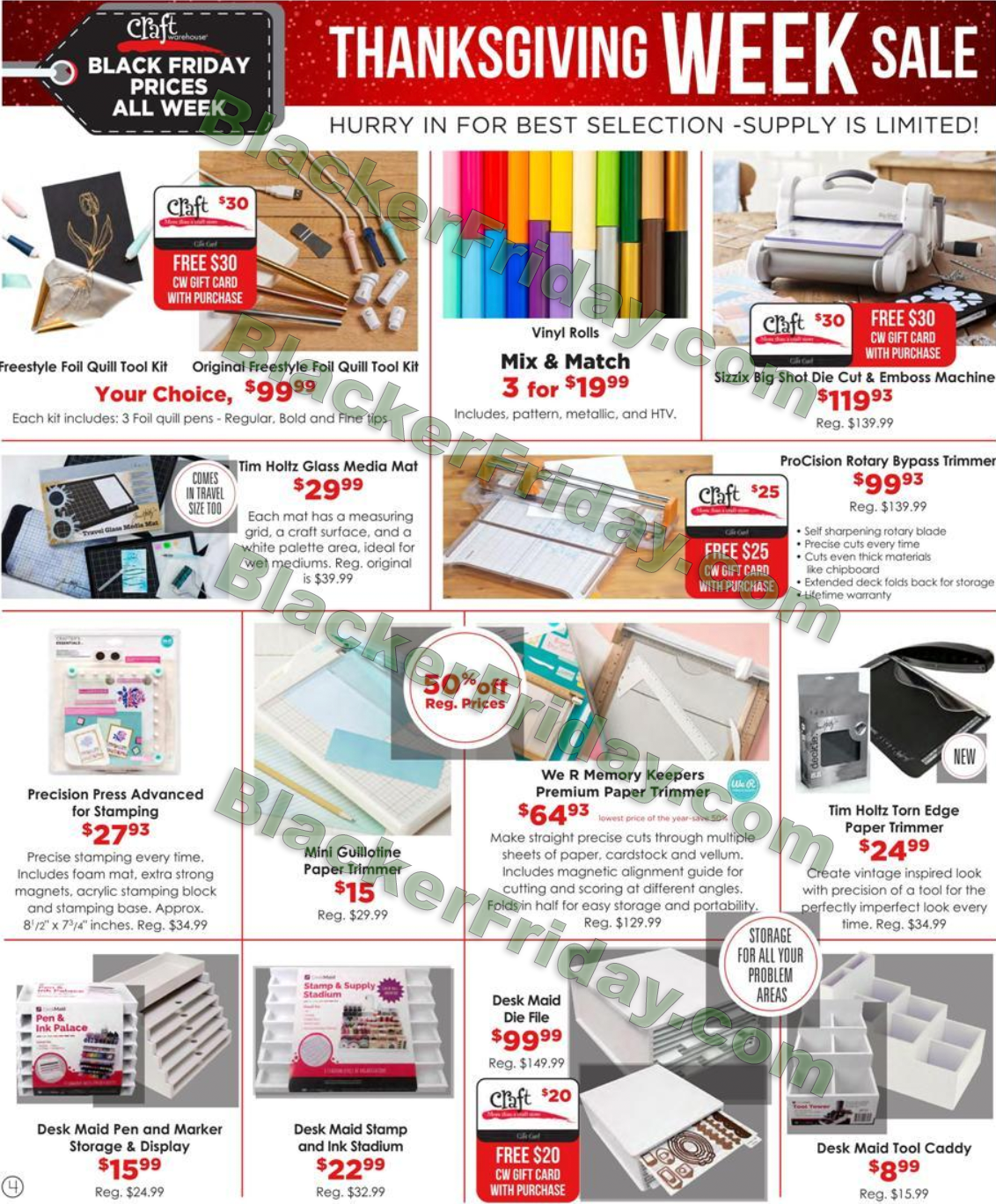 Craft Warehouse Pre-Black Friday 2023 - Ad & Deals