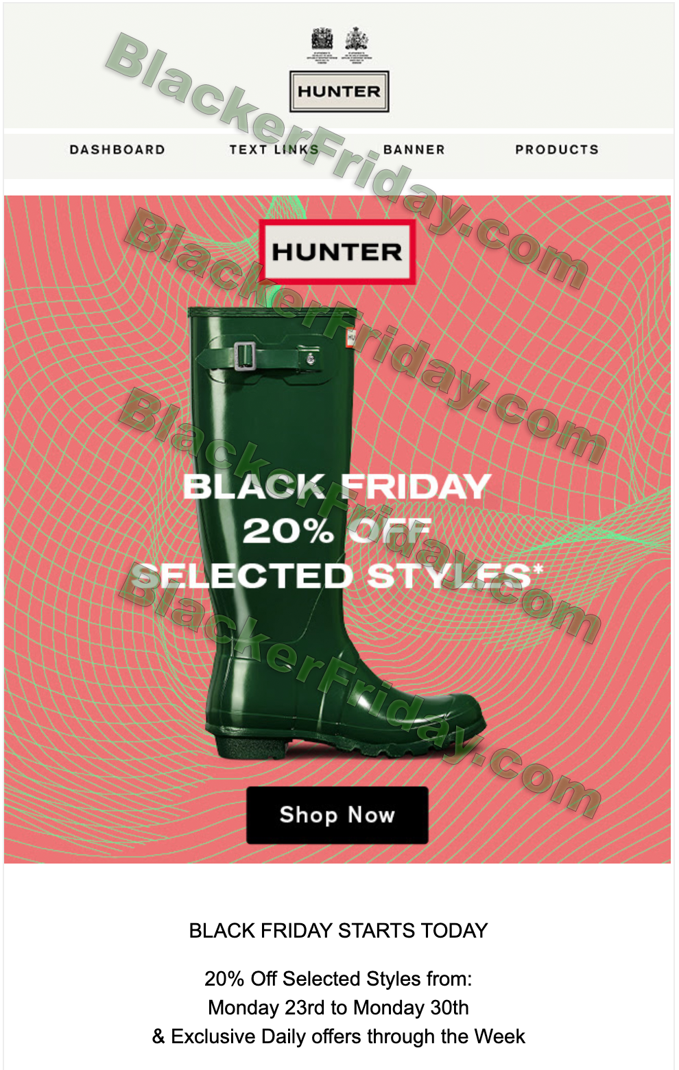Hunter Boots Black Friday 2021 Sale 