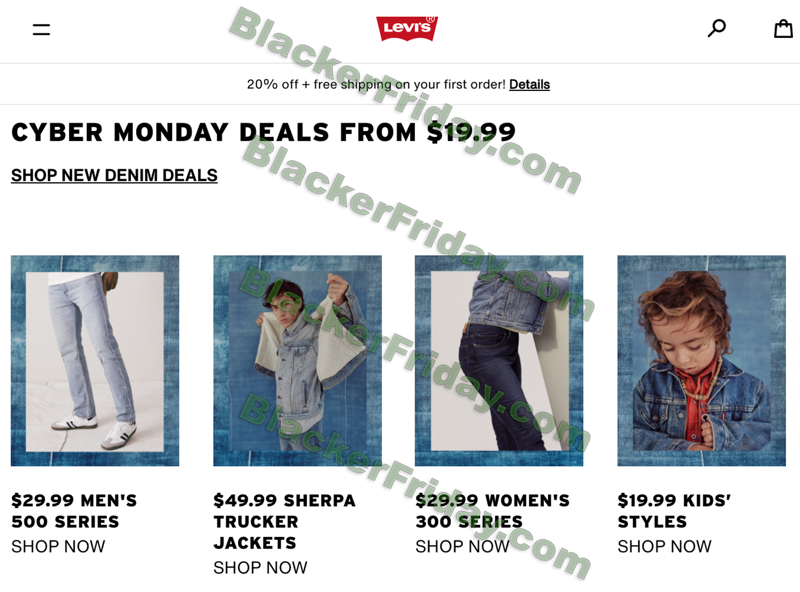 cyber monday deals levi jeans