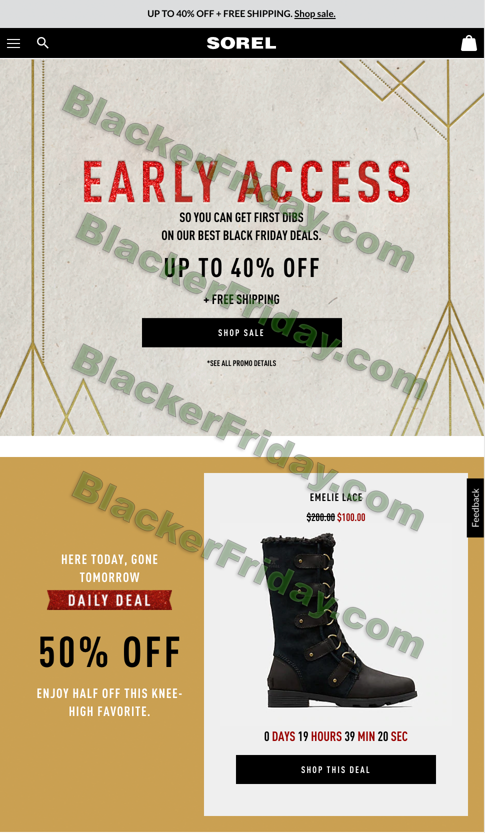Sorel's Black Friday 2023 Ad & Details - Blacker