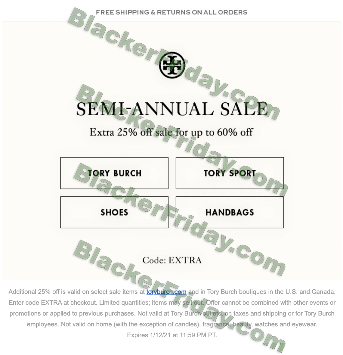 Tory Burch's After Christmas 2023 / New Year 2024 Sale - Blacker Friday