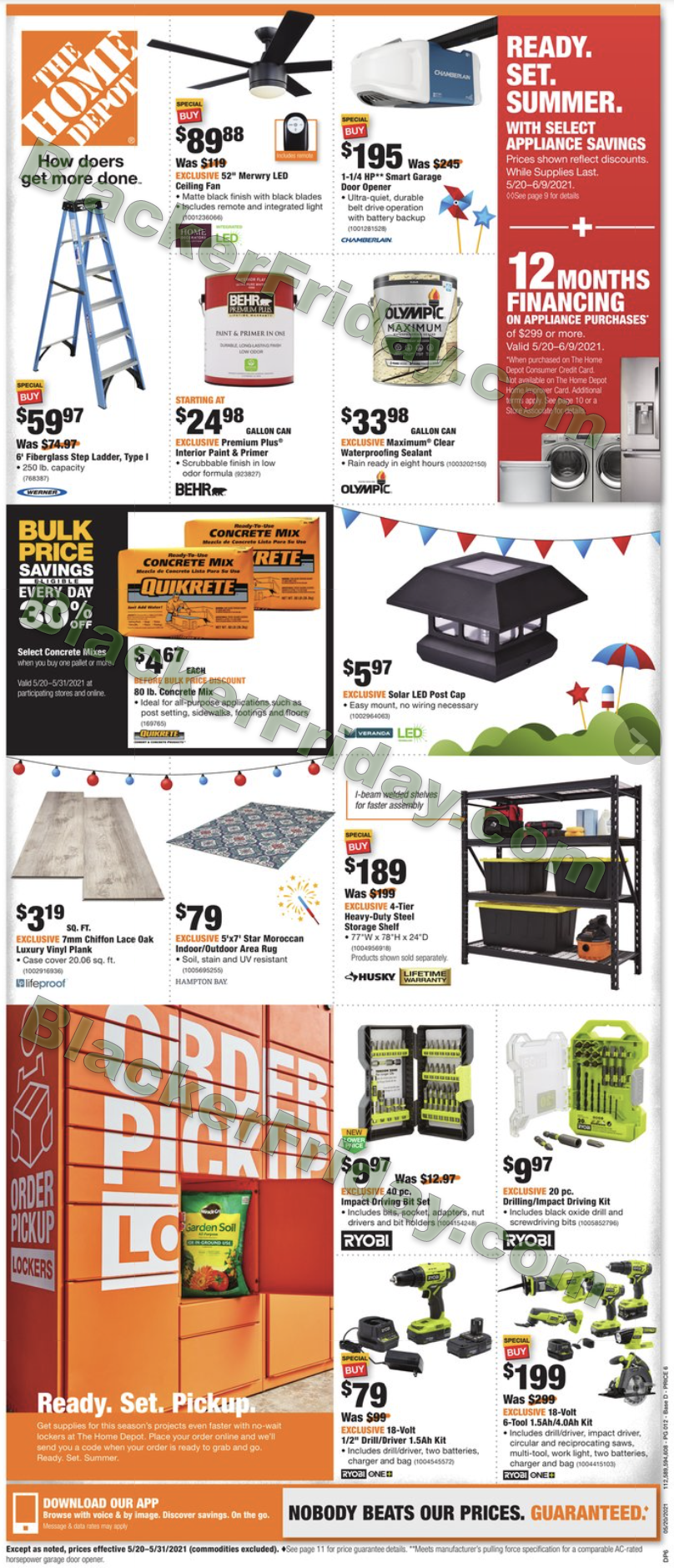 The Home Depot Memorial Day 22 Sale Ad Blacker Friday