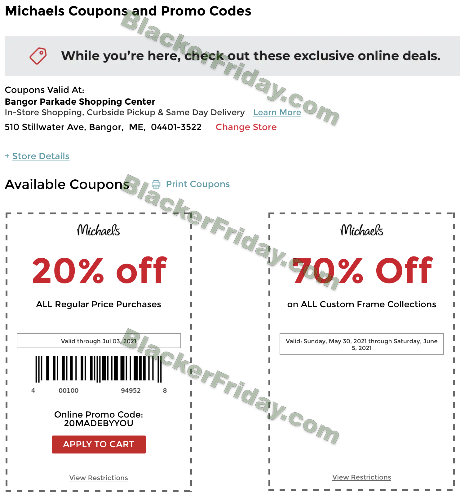 Michaels President's Day Coupons!