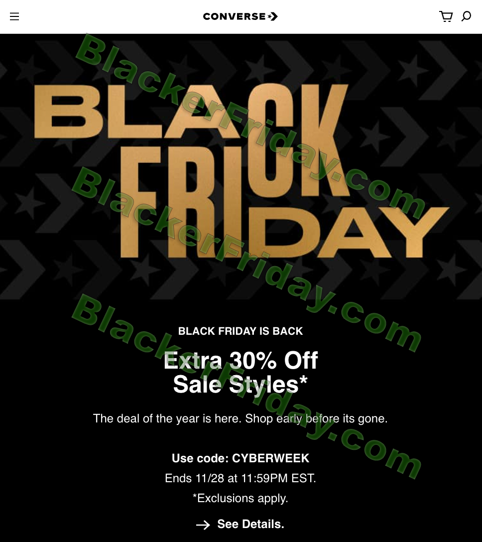 Converse Black Friday 2022 Sale - Here's Blacker Friday