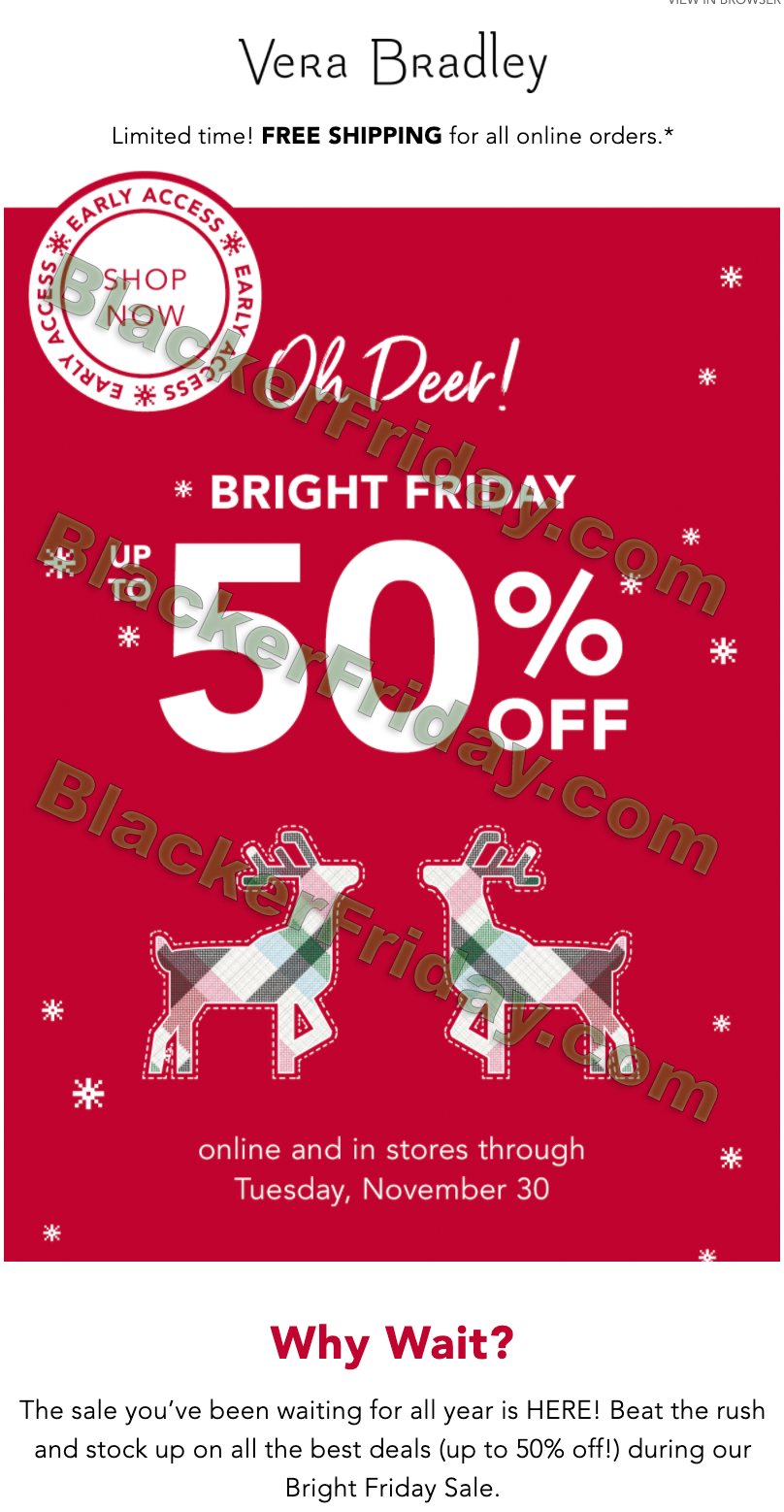 Vera Bradley Cyber Monday Sale