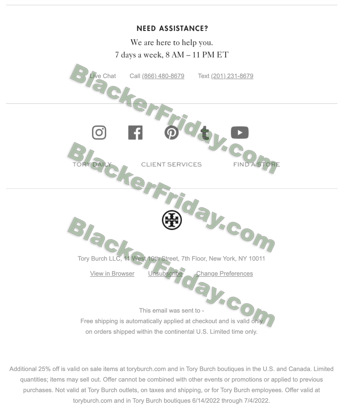 Tory Burch 4th of July 2023 Sale & Ad - Blacker Friday