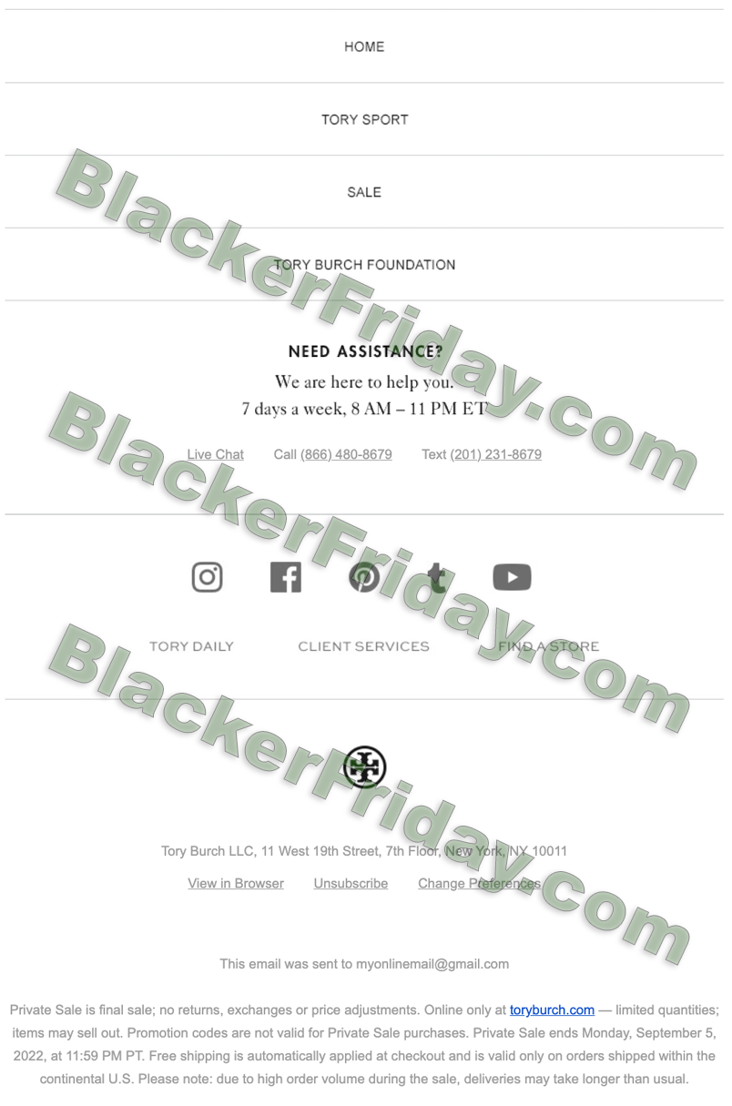 Tory Burch's Labor Day 2023 Sale - Blacker Friday