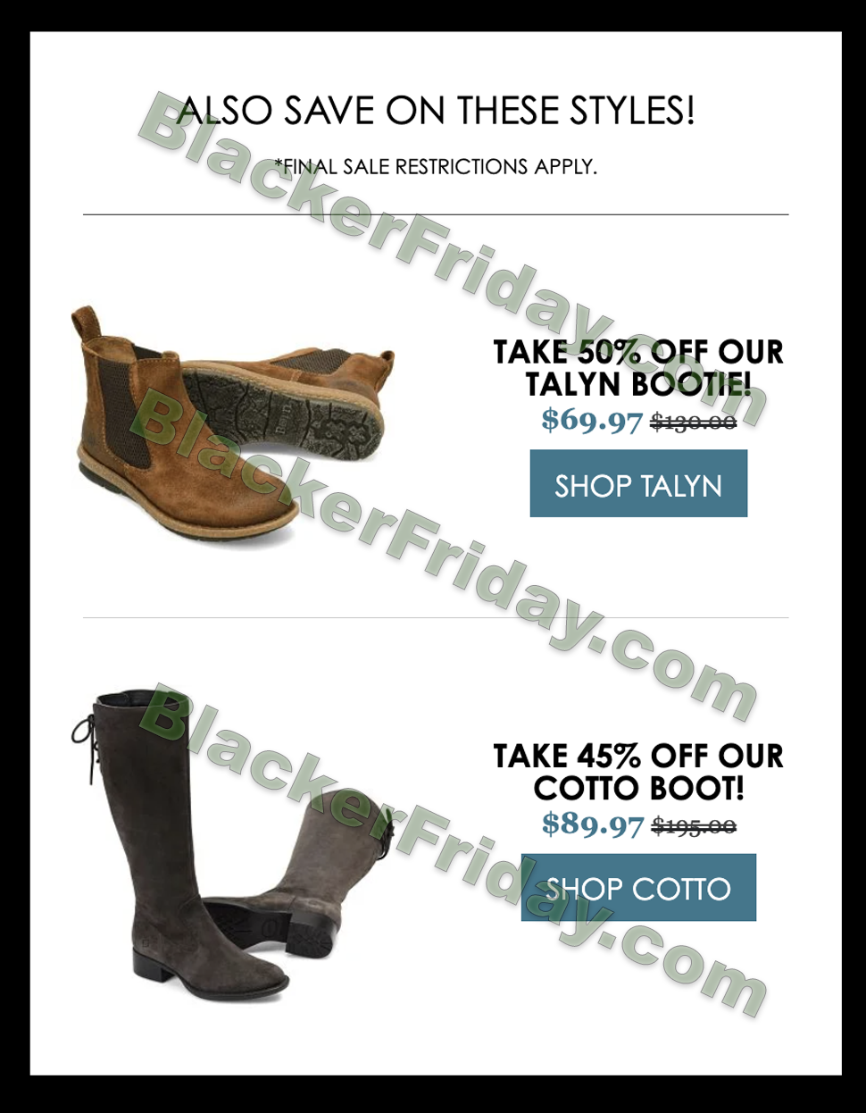 Born shoes black friday sale outlet