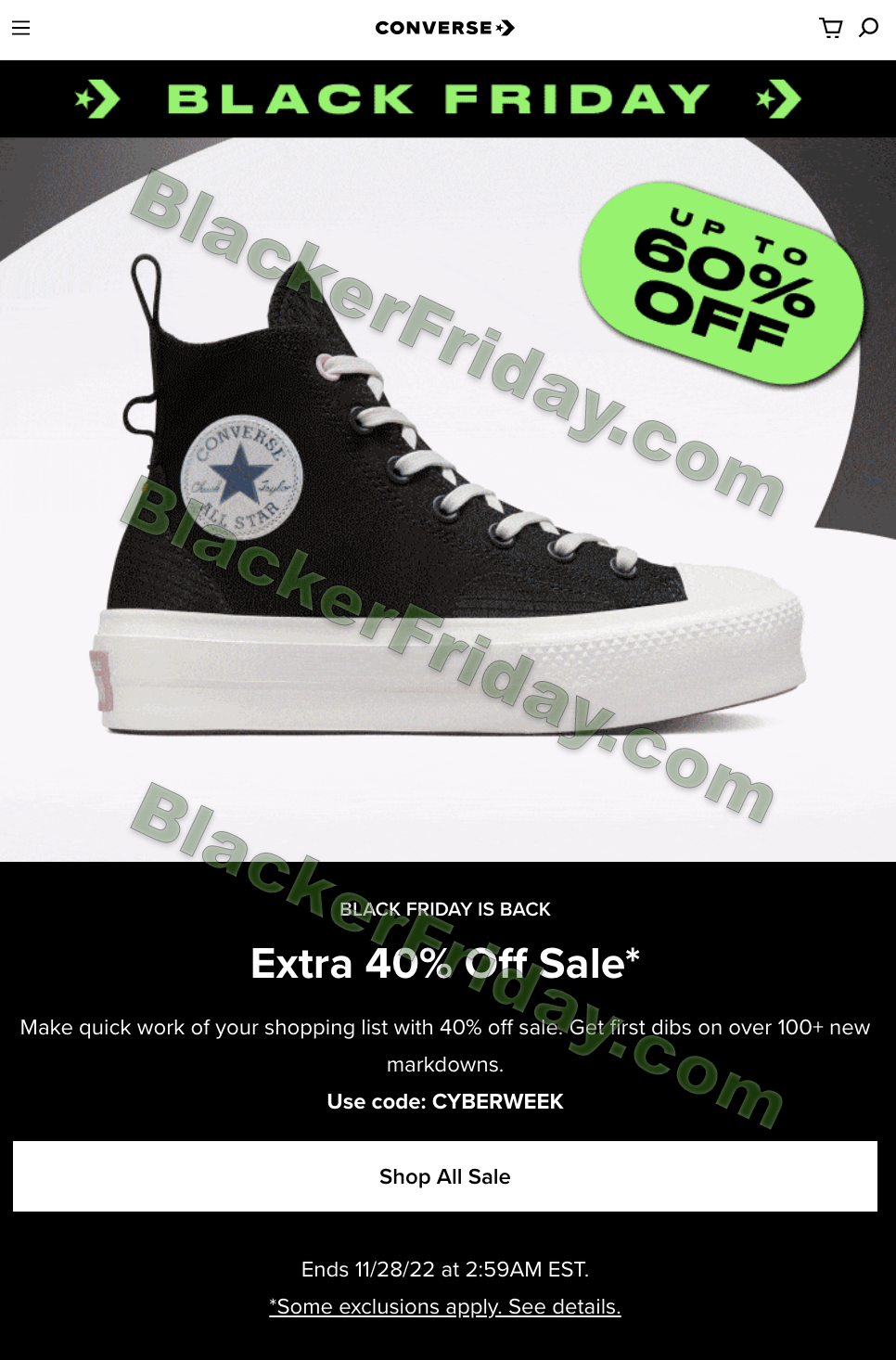 absorption fossil Bil What to expect at Converse's Black Friday 2023 Sale - Blacker Friday