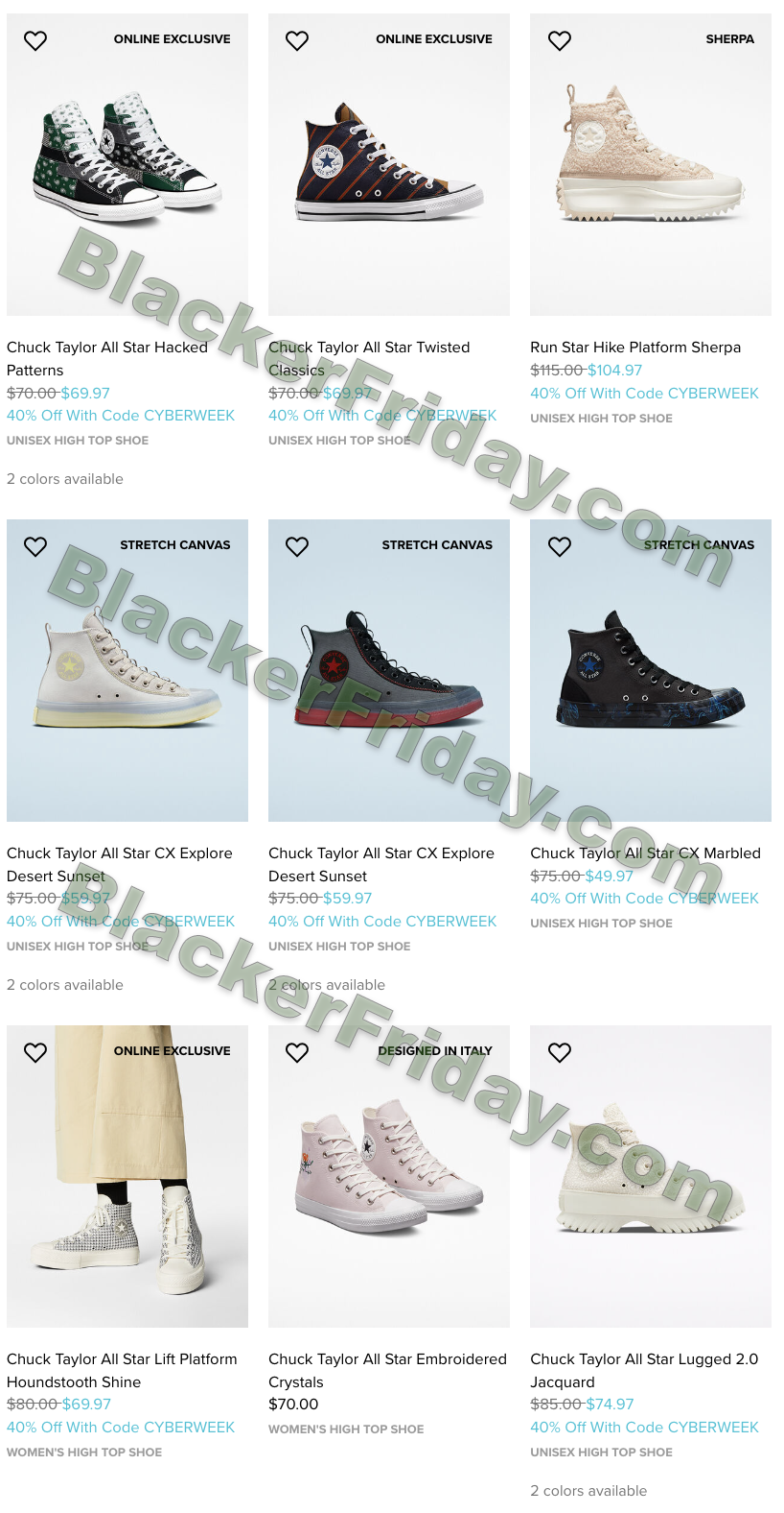 to expect at Converse's Black Friday Sale - Blacker
