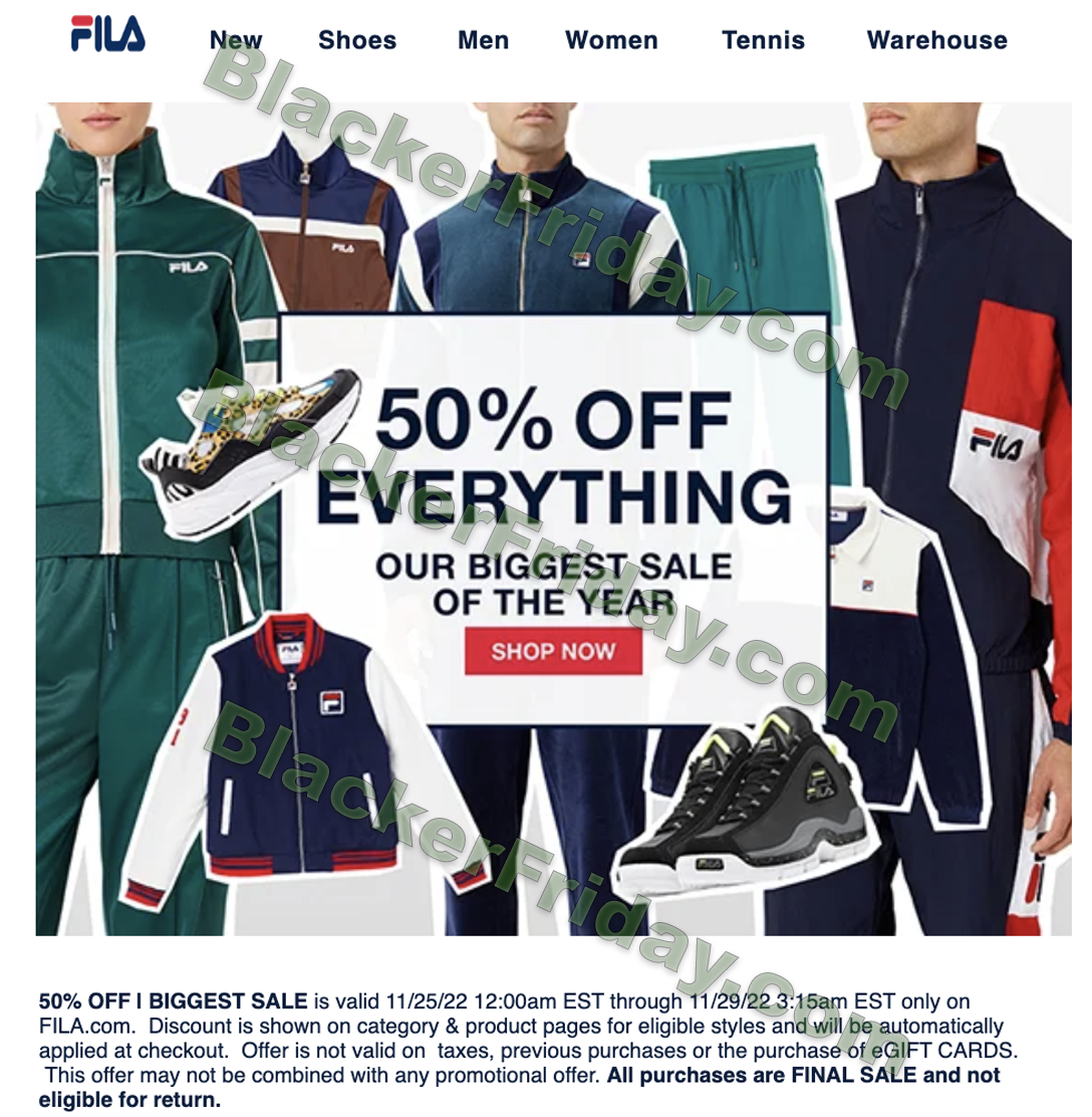 hurtig hagl Lao What to expect at Fila's Black Friday 2023 Sale - Blacker Friday