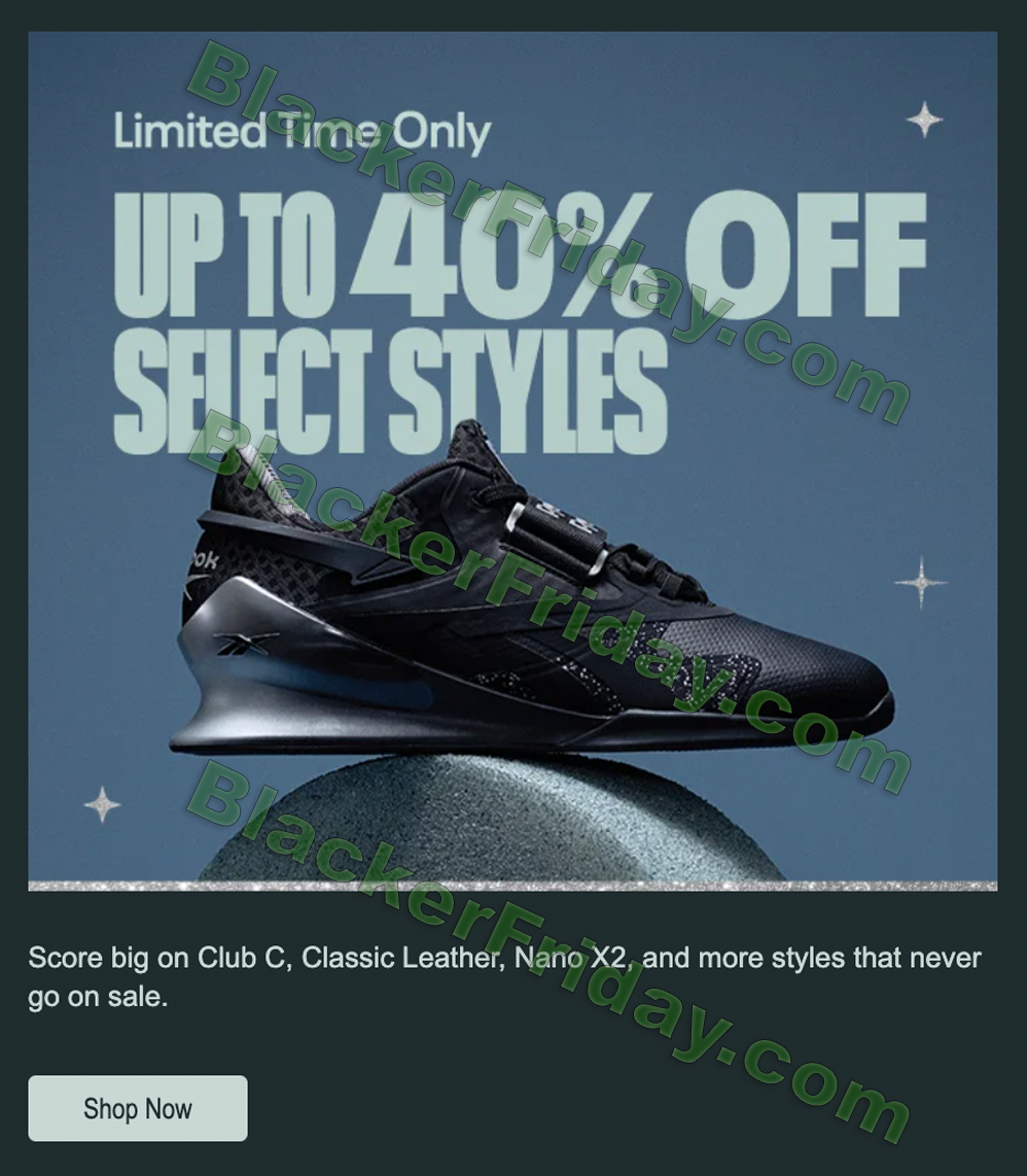 End følsomhed sang Reebok's Black Friday 2023 Ad & Sale Details - Blacker Friday