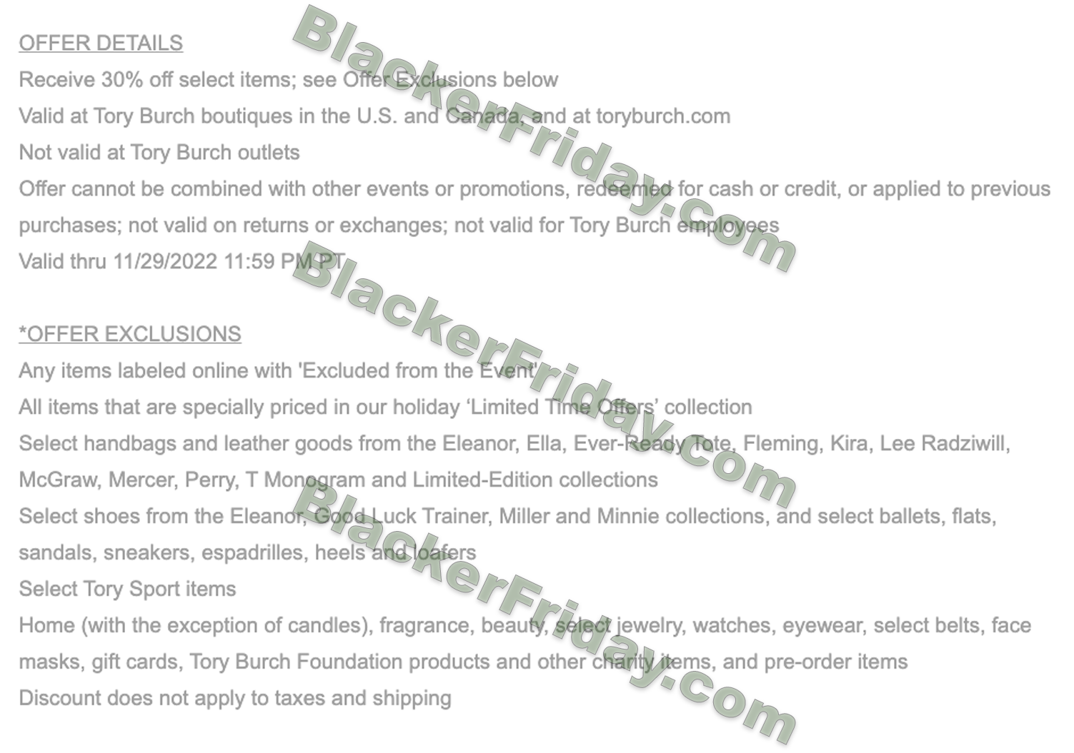 What's expected at Tory Burch's Cyber Monday 2023 Sale - Blacker Friday