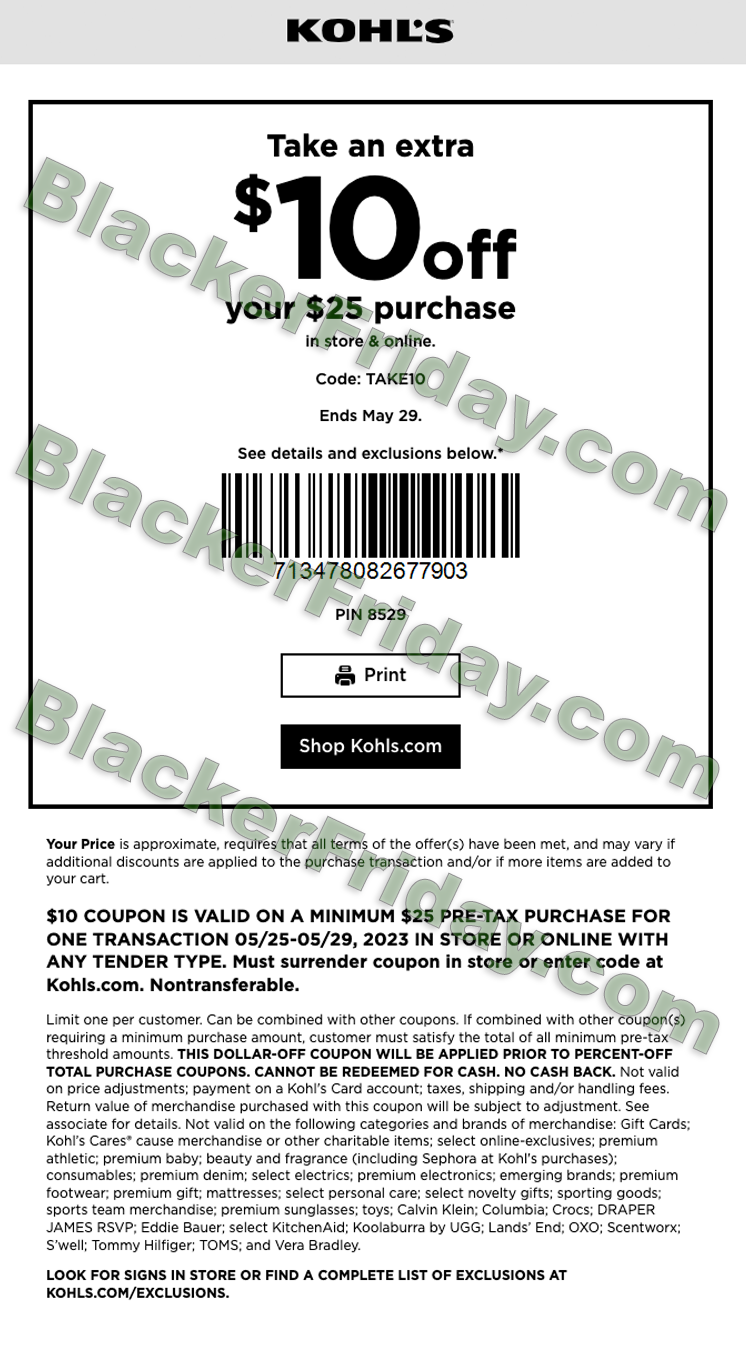 Kohl's Coupon Codes December 2023